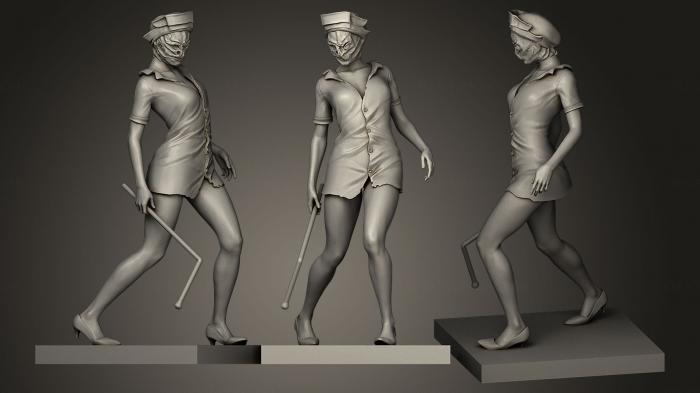 نموذج ثلاثي الأبعاد لآلة CNC تماثيل الأبطال والوحوش والشياطين ممرضة